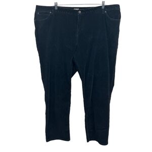 J. Jill Corduroy Pants Slim Leg Stretch High Rise Zip Fly Black Women Size 26*